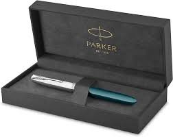 Pióro Parker 51 w Teal Blue z chromowanym wykończeniem