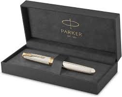 PARKER Sonnet - Srebrne Pióro Wieczne Premium z Złotym Wykończeniem